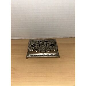 VTG Brass Sunflower Box For Stamps‎